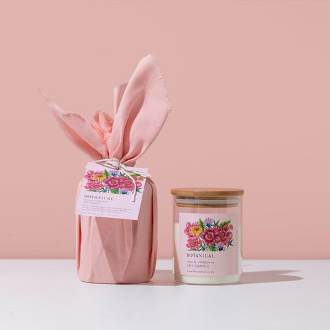 Soy Candle Rose + Wildflower